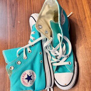 Teal Converse All-Star High Tops